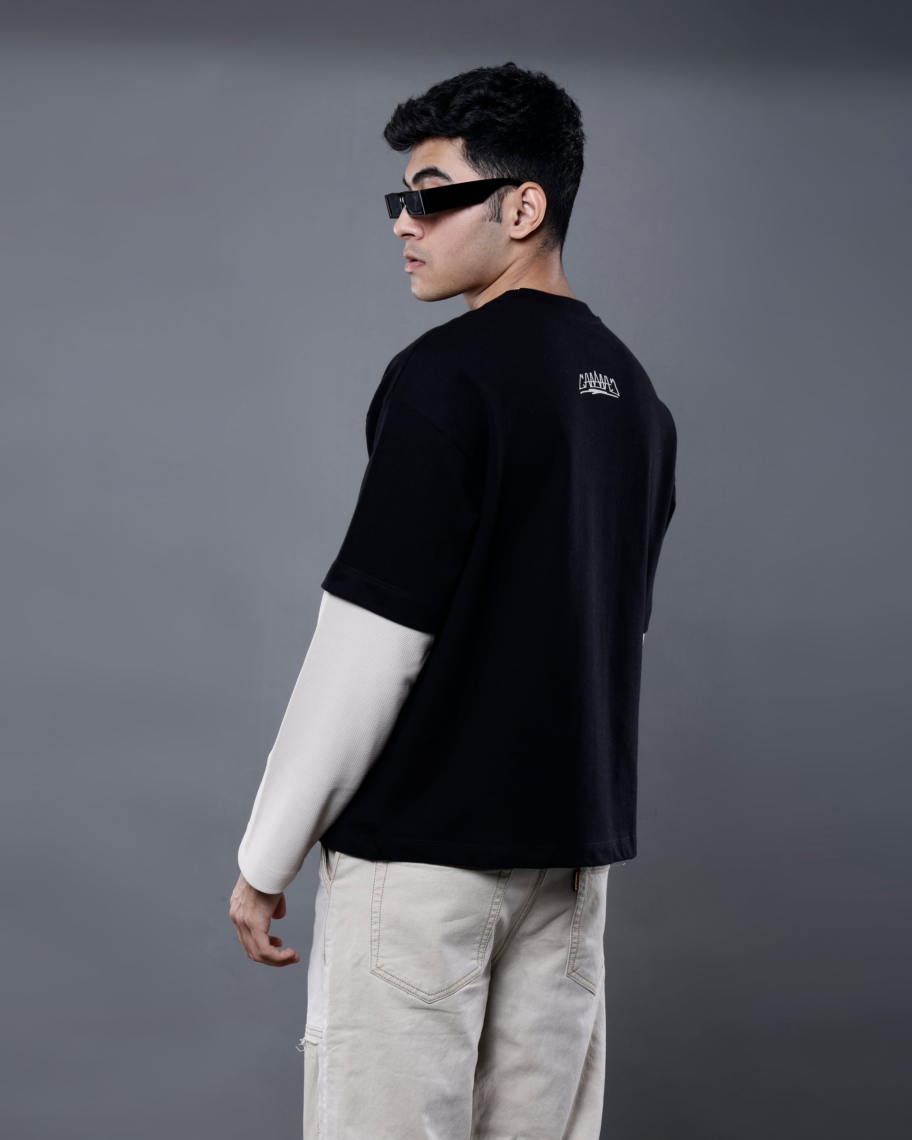 Dual-Fabric Full Sleeve T-shirt [DUNE COLOWAY]