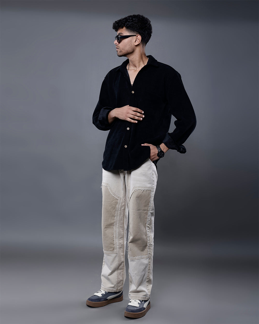 Vel-Cord Shirt [Black]