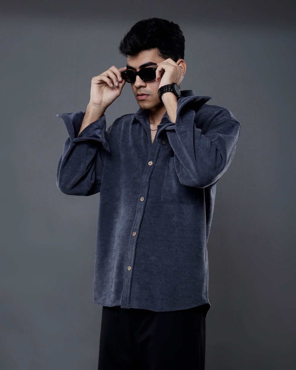 Vel-Cord Shirt [Grey]