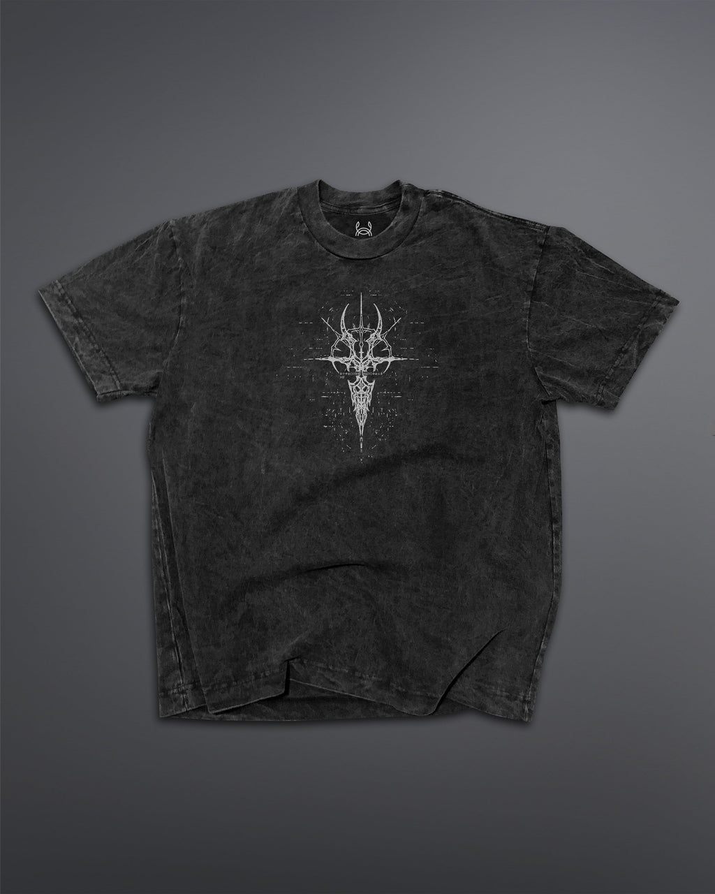 Crypted Glyph Oversized tee [ACID WASHED-SILENT ASH]