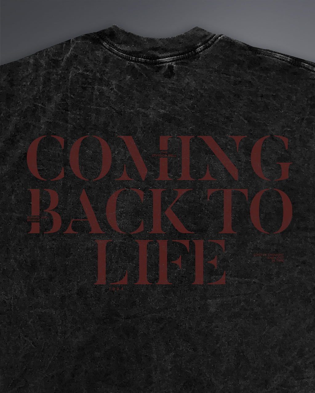 Coming Back To life Oversized Tee [ACID WASHED-SILENT ASH]