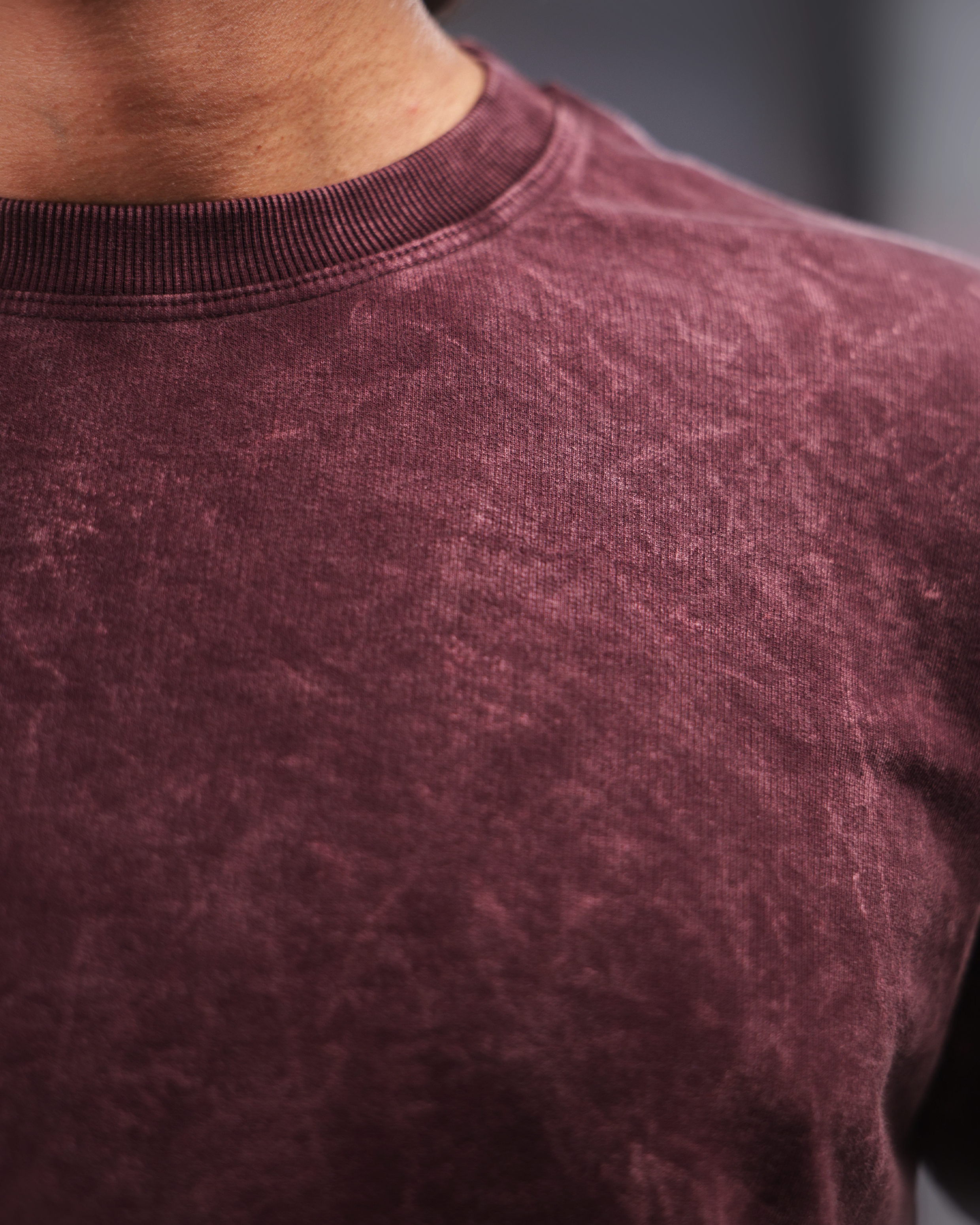 Acid Wash Oversized Tee [BLOODSTONE COLORWAY]