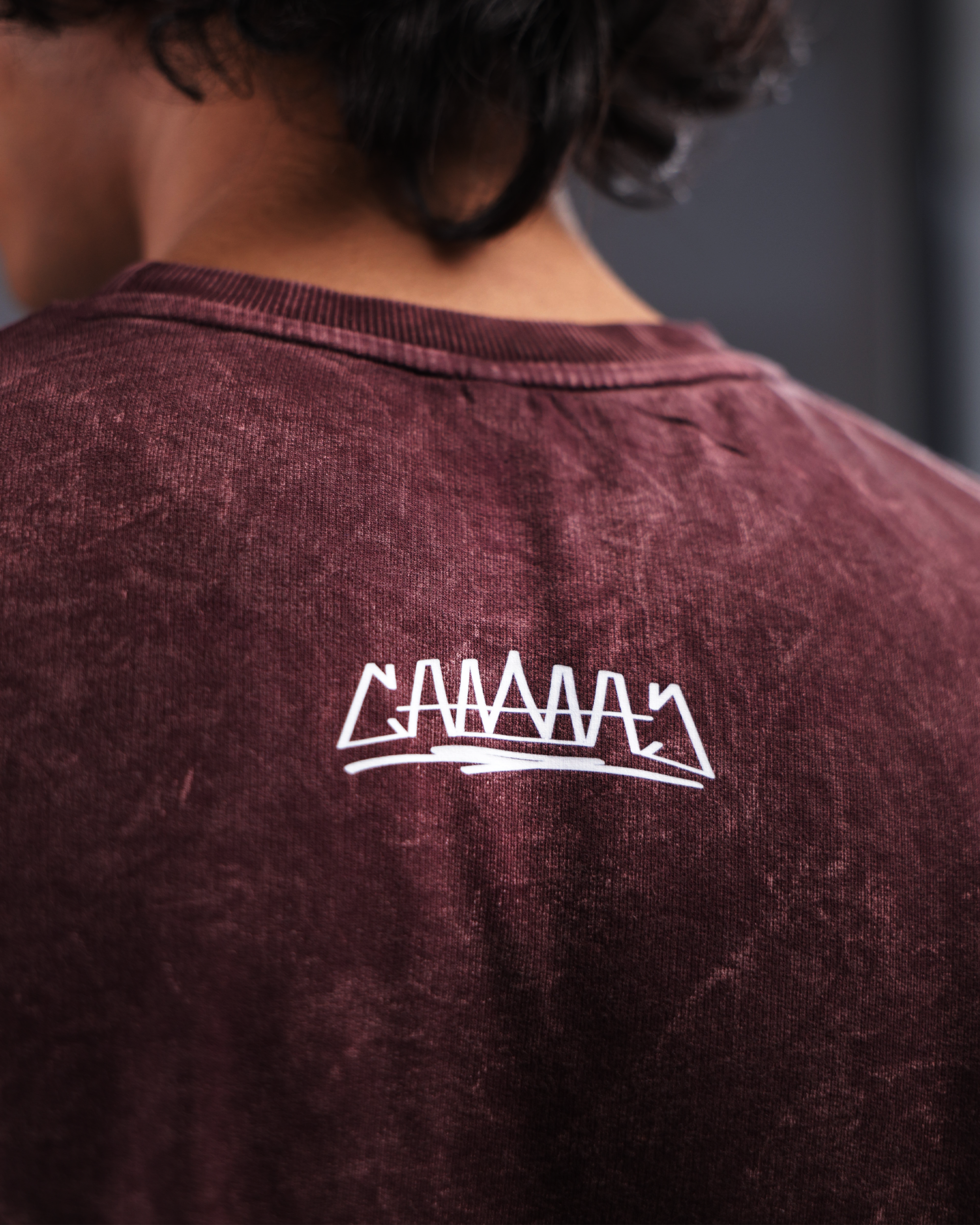 Acid Wash Oversized Tee [BLOODSTONE COLORWAY]