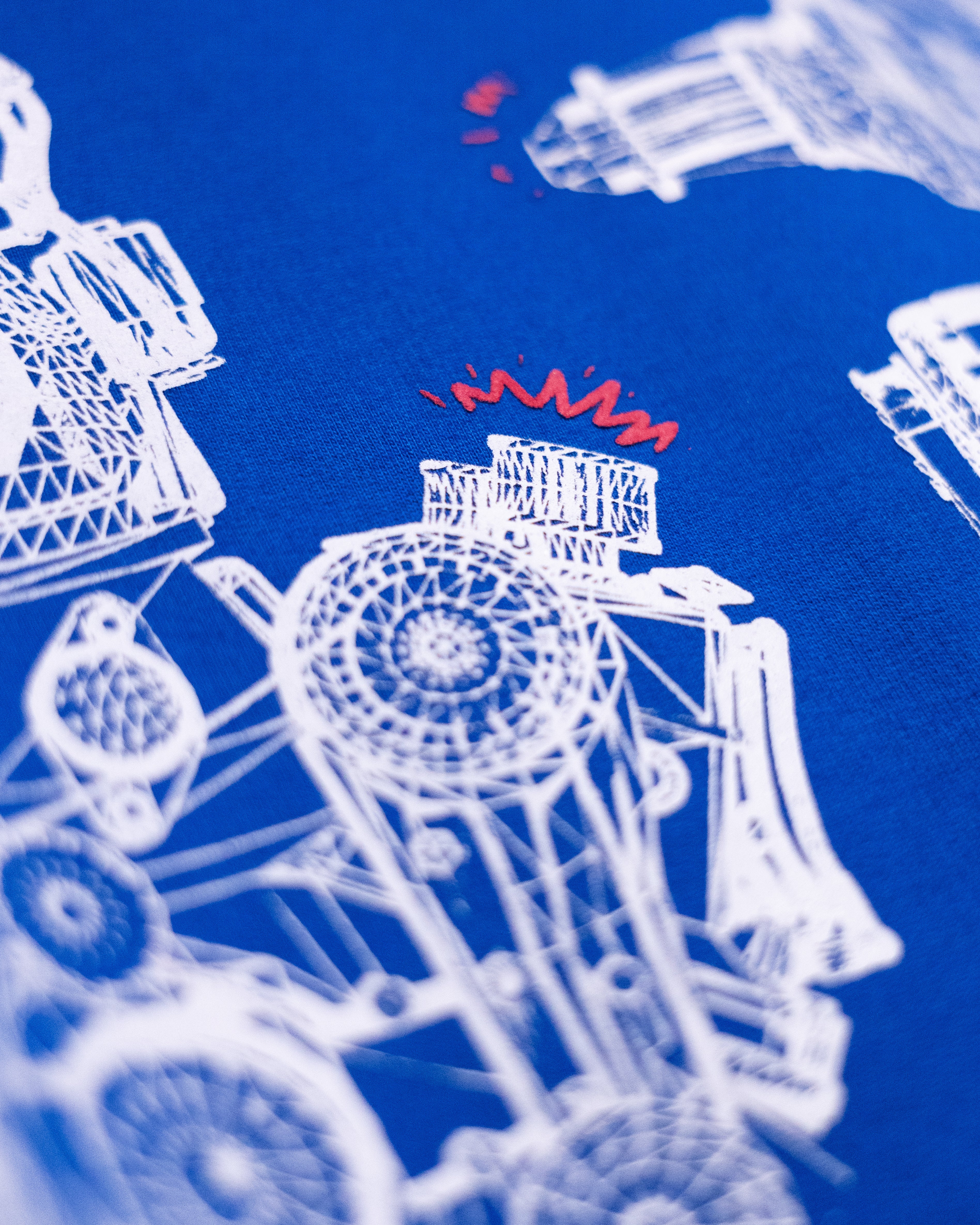 ENGINE EXTINCTION OVERSIZED TEE [BLUE]