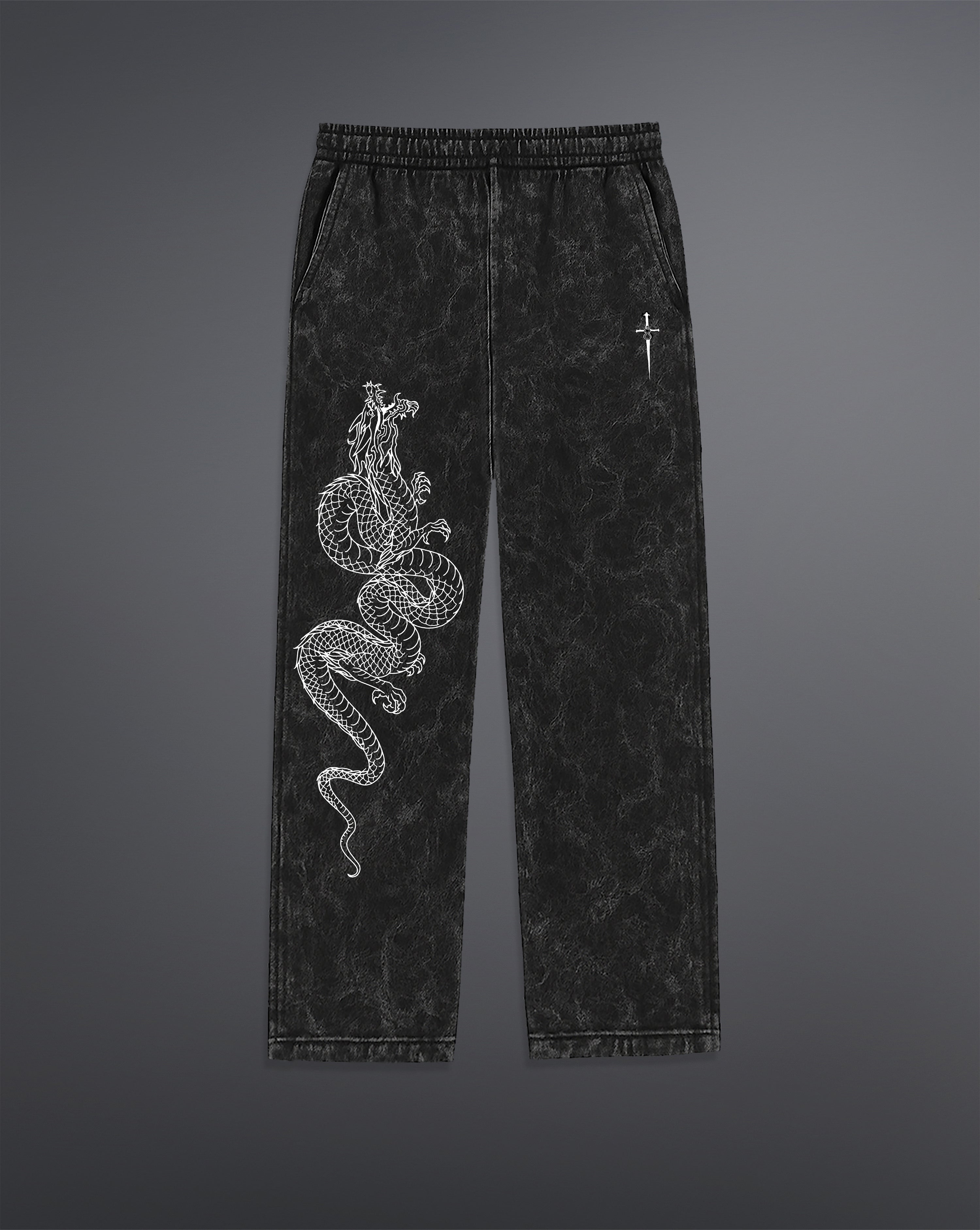 Drago Knight Sweatpants [ACID WASHED-SILENT ASH]