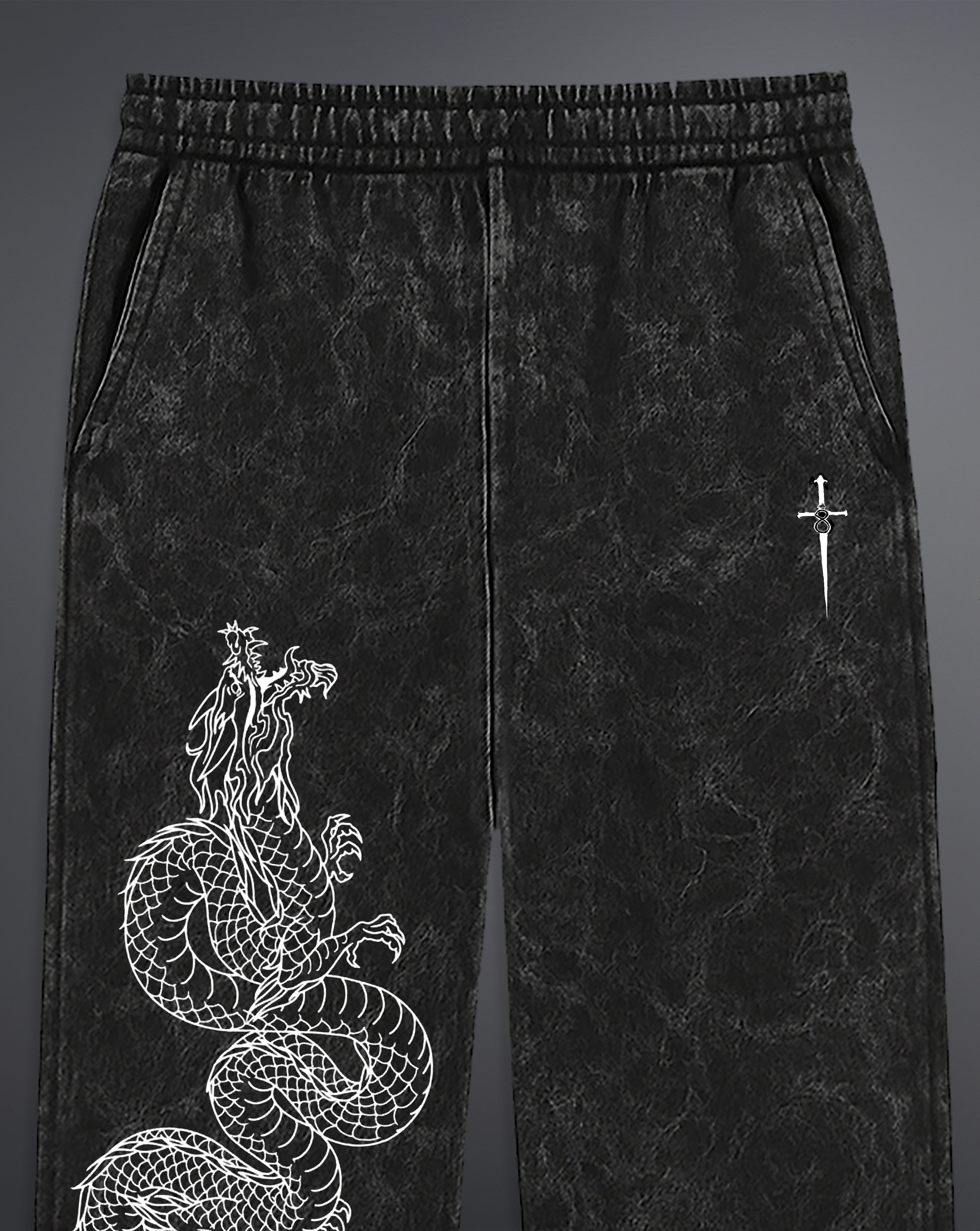Drago Knight Sweatpants [ACID WASHED-SILENT ASH]