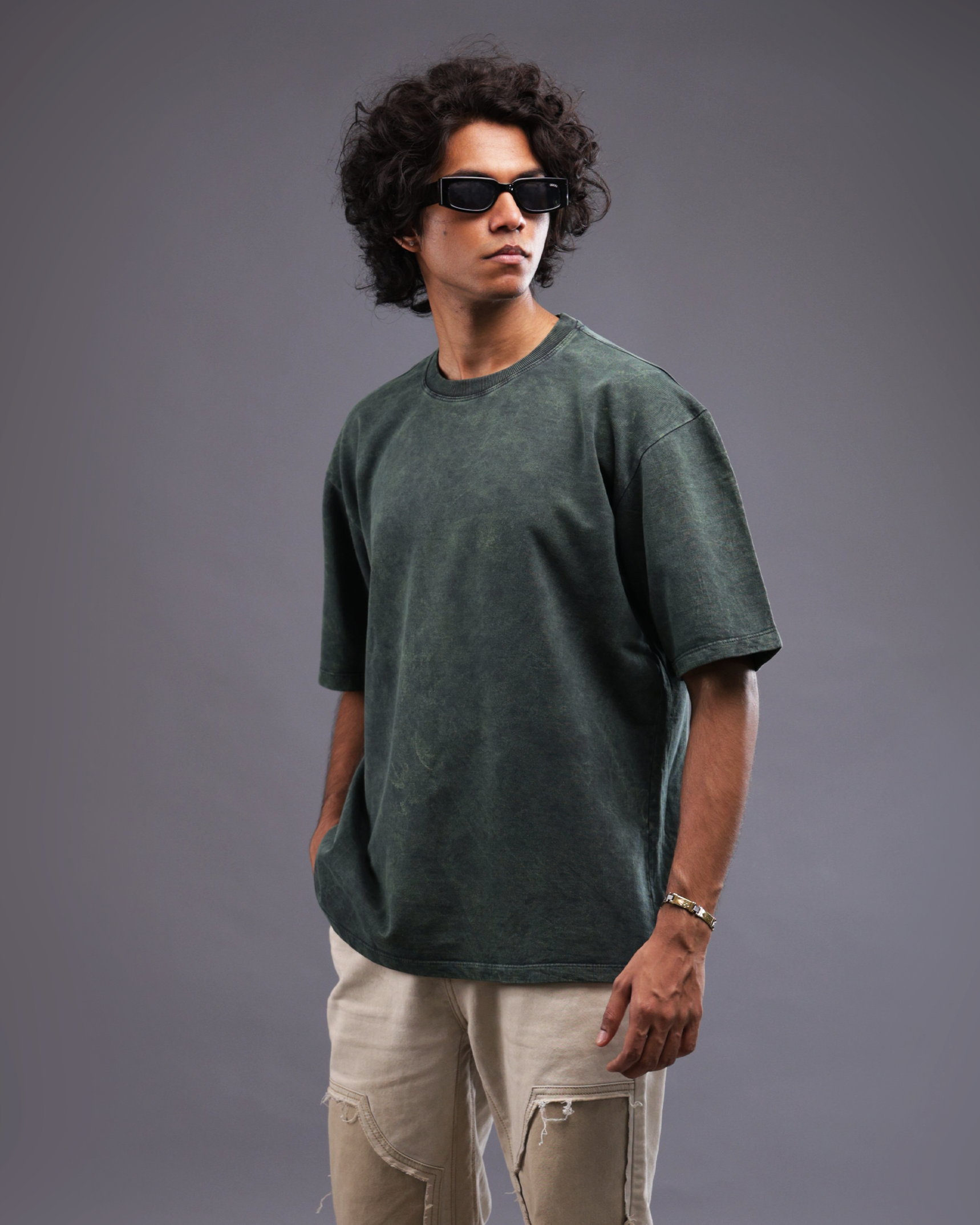 Acid Wash Oversized Tee [TOXIC MOSS COLORWAY]