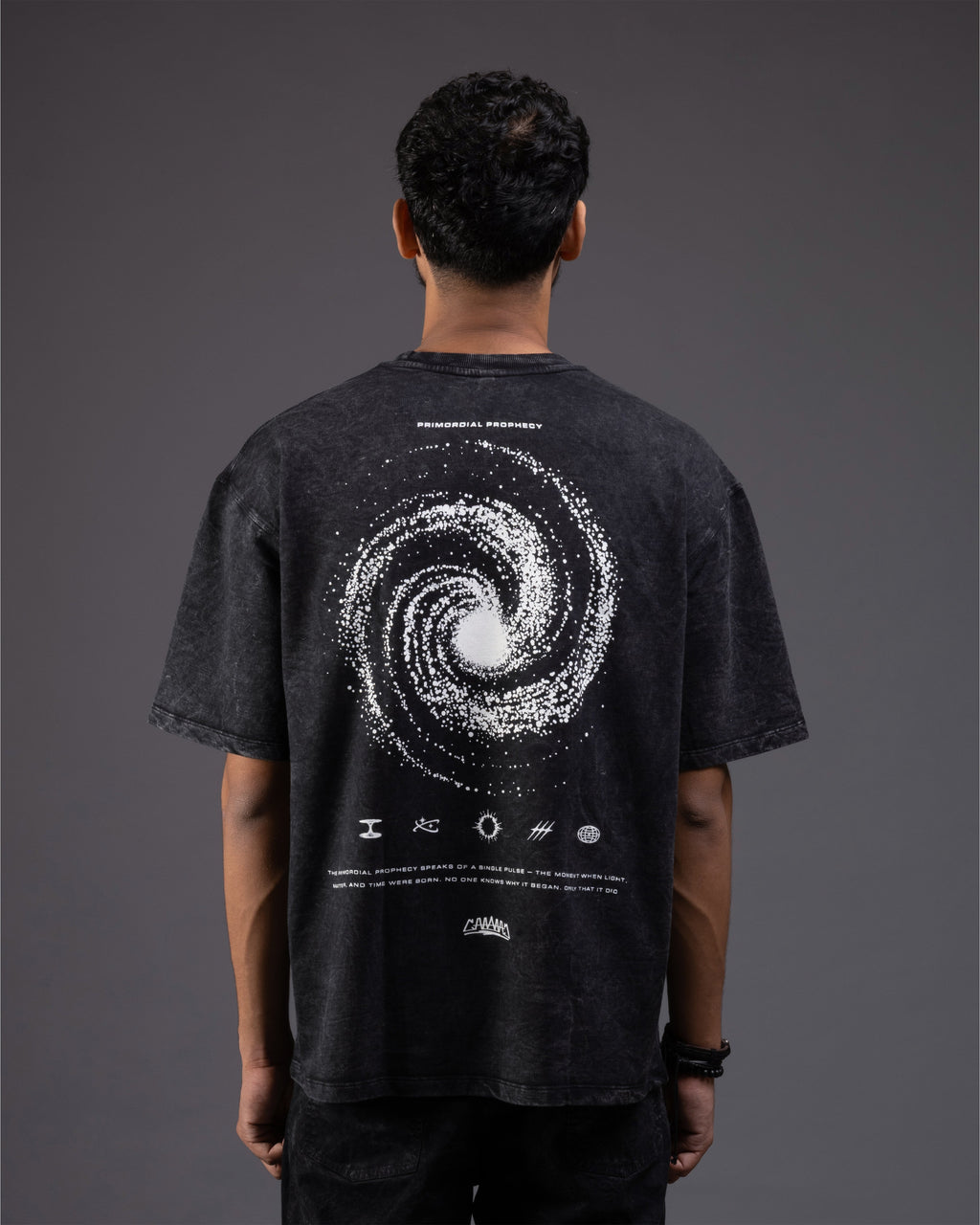 Primordial Prophecy Oversized tee [ACID WASHED-SILENT ASH]