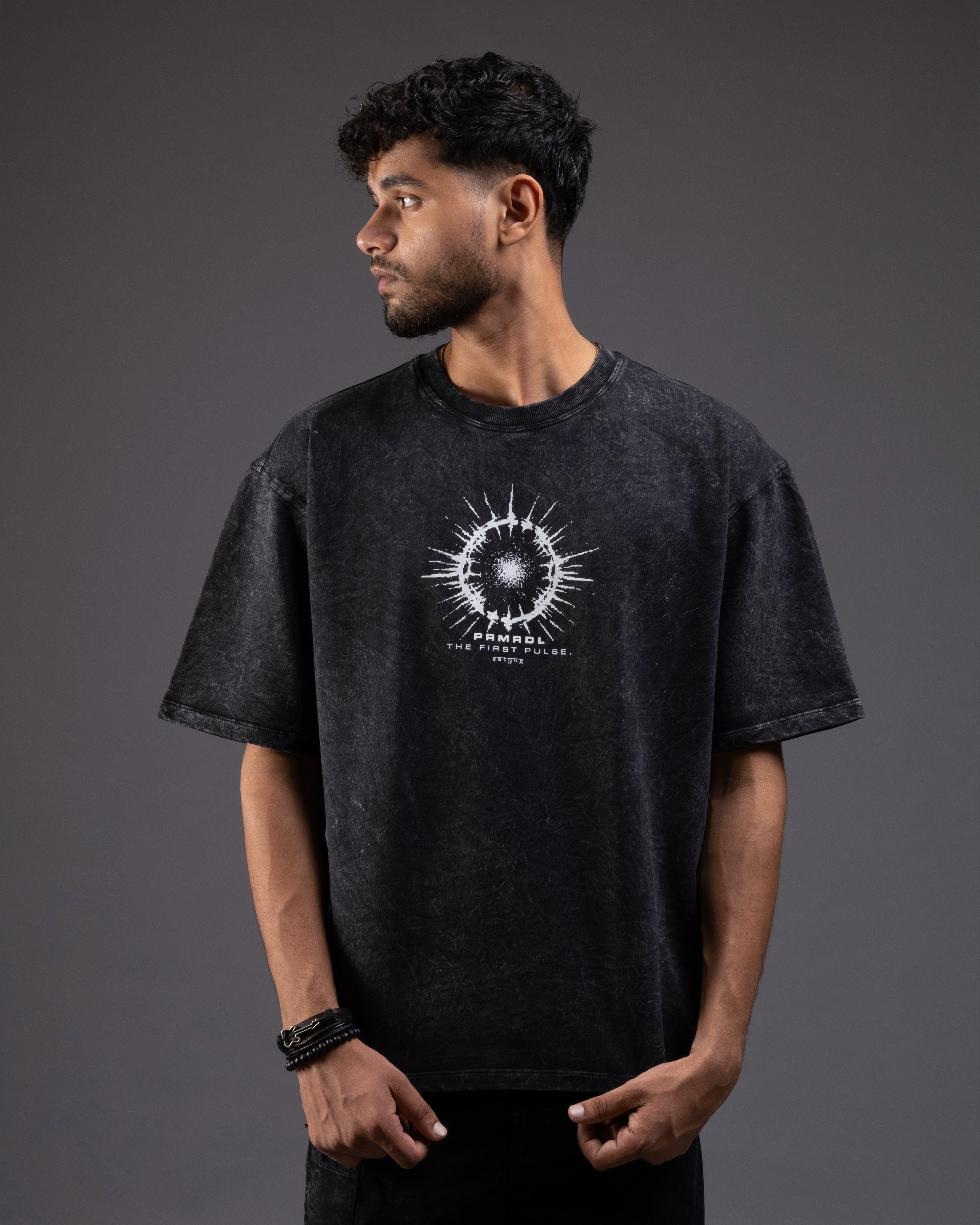 Primordial Prophecy Oversized tee [ACID WASHED-SILENT ASH]